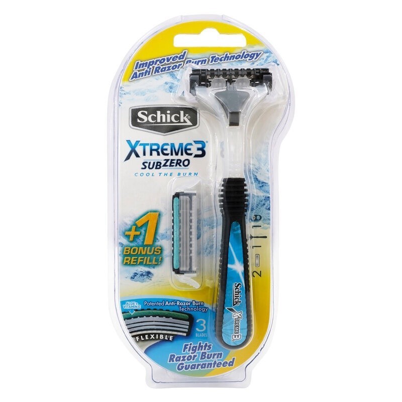 [Vỉ 1 Cán Và 2 Lưỡi] Dao Cạo Schick Có Thể Thay Lưỡi Dành Cho Nam Xtreme3 2S