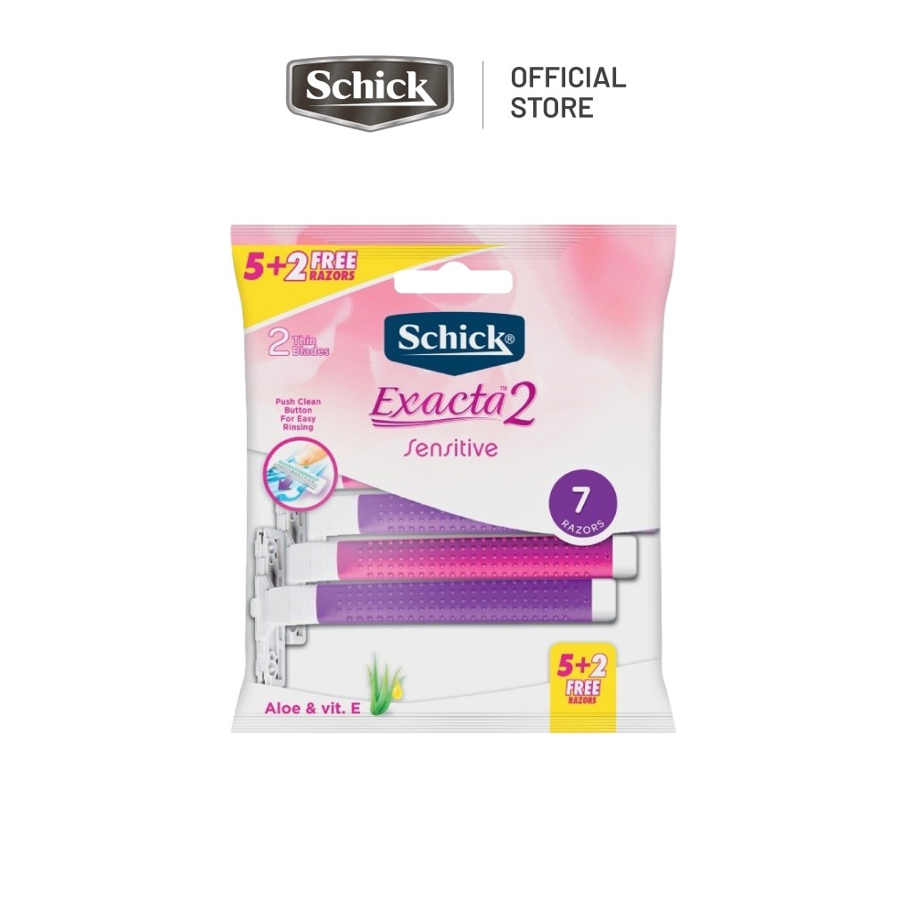 Dao Cạo Schick Dùng 1 Lần Dành Cho Nữ Int Exacta2 Sensitive 5+2S