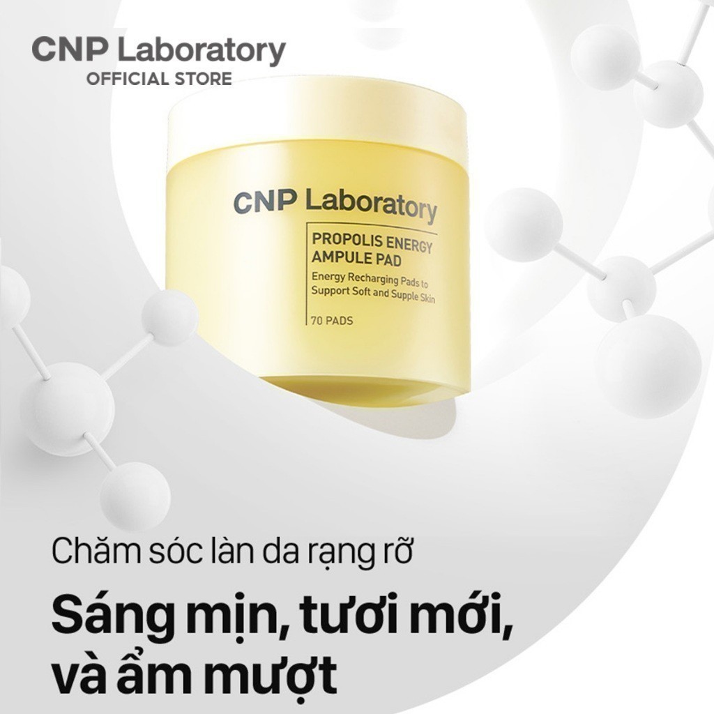 Ảnh Bông dưỡng da keo ong phục hồi căng bóng làn da CNP Laboratory Propolis Ampule Pad 70 miếng 3
