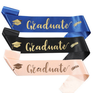 Sash Tốt Nghiệp Graduation, Graduate, I Graduated, Băng Rôn Vải Đeo Chéo Nhân Dịp Lễ Tốt Nghiệp Ngói Home - BR01