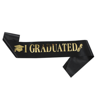 Sash Tốt Nghiệp Graduation, Graduate, I Graduated, Băng Rôn Vải Đeo Chéo Nhân Dịp Lễ Tốt Nghiệp Ngói Home - BR01