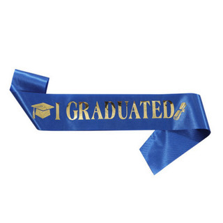 Sash Tốt Nghiệp Graduation, Graduate, I Graduated, Băng Rôn Vải Đeo Chéo Nhân Dịp Lễ Tốt Nghiệp Ngói Home - BR01