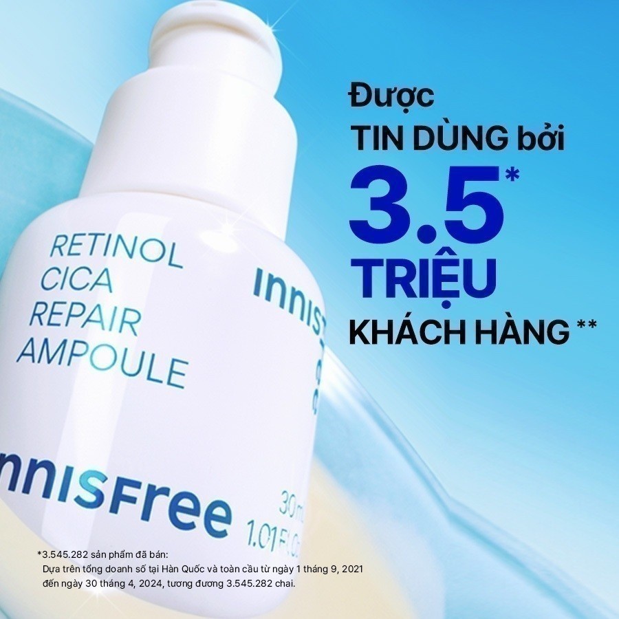 Ảnh Serum kiểm soát dầu mụn cho da láng mịn INNISFREE Retinol Cica Repair Ampoule 30mL 4