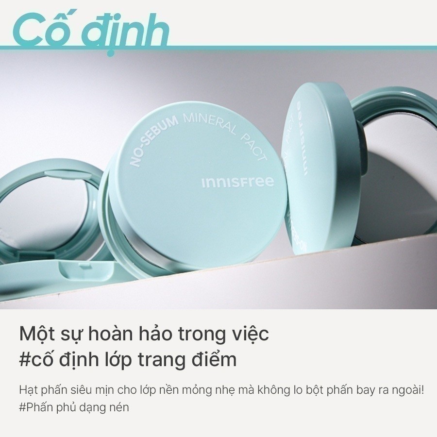 Ảnh Phấn phủ kiềm dầu dạng nén innisfree No Sebum Mineral Pact 8.5g 4