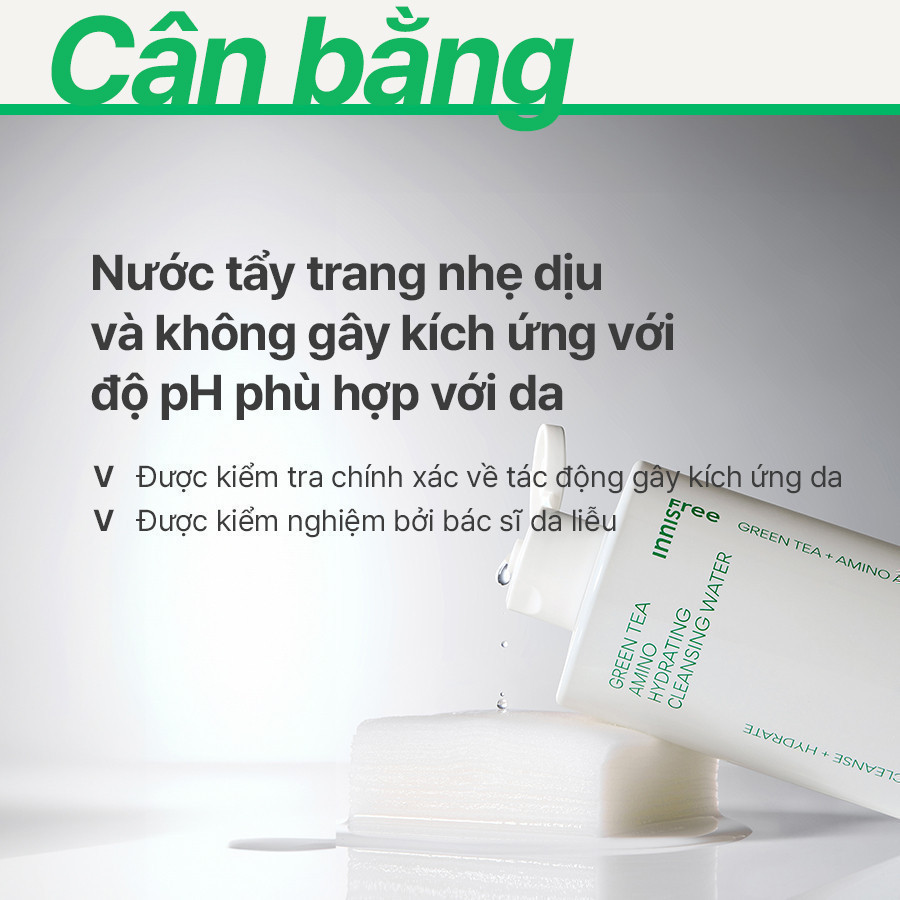 Ảnh Nước tẩy trang dưỡng ẩm Innisfree Green Tea Amino Cleansing Water 320ml 4