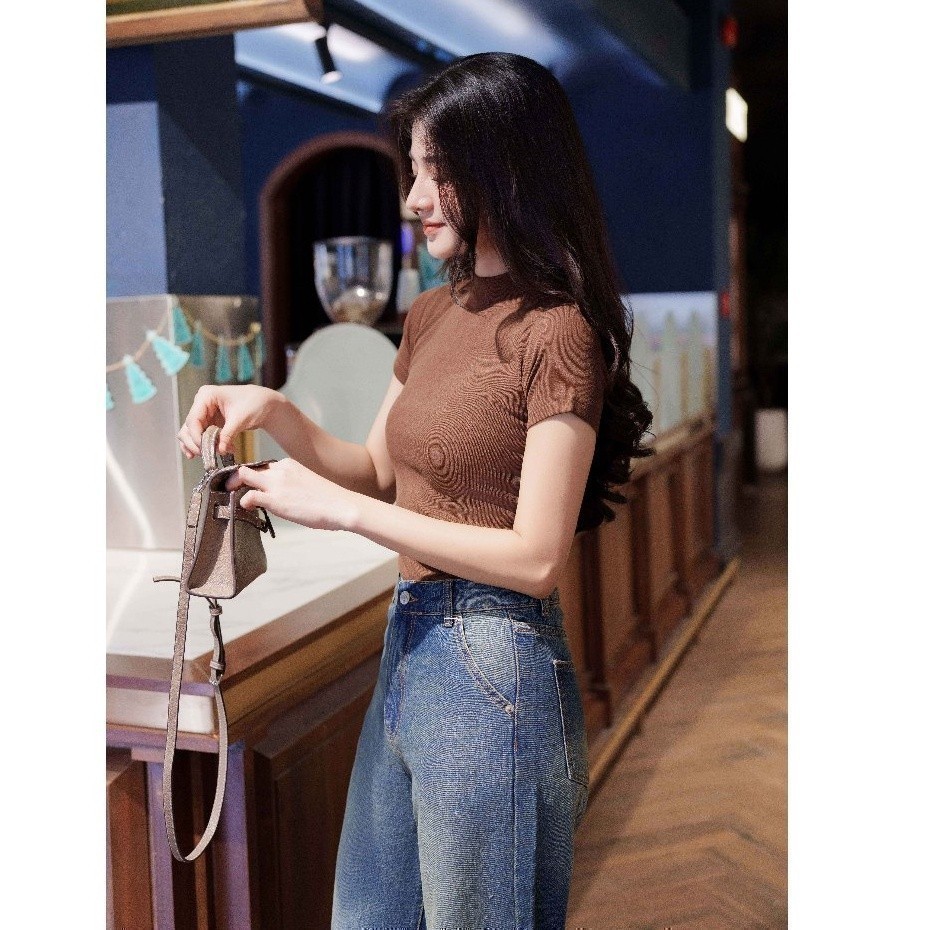 Ảnh RECHIC Áo thun ôm Chessy cơ bản chất cotton co giãn thoải mái 4