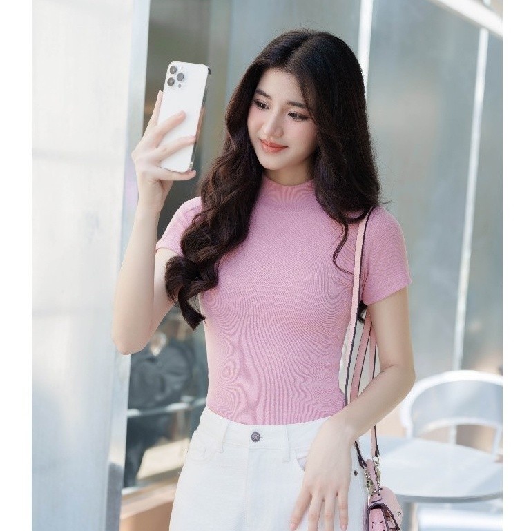 Ảnh RECHIC Áo thun ôm Chessy cơ bản chất cotton co giãn thoải mái 2