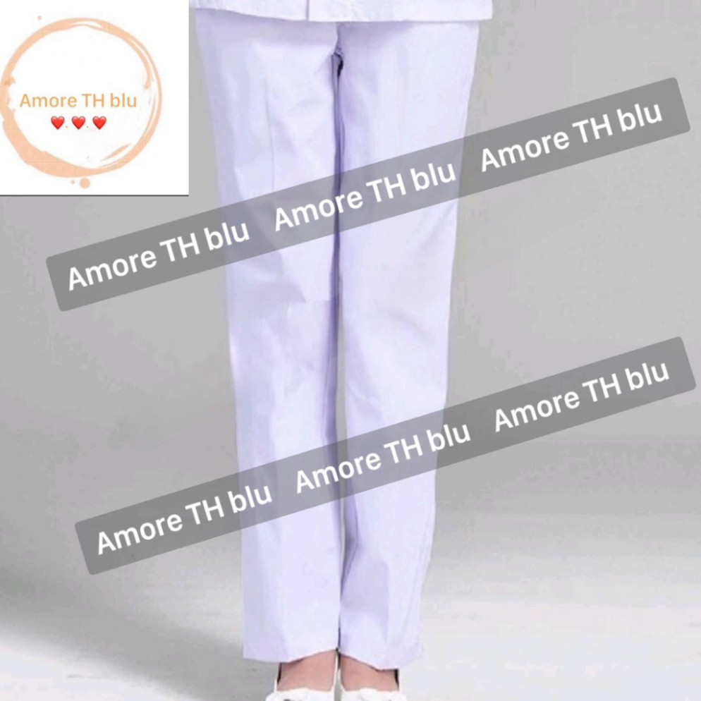 Quần Blu, Blu trắng, dáng đứng-Nam Nữ có túi chuyên dụng dành cho Bác Sĩ, Điều Dưỡng, Y Tá, Dược Sĩ. cao cấp
