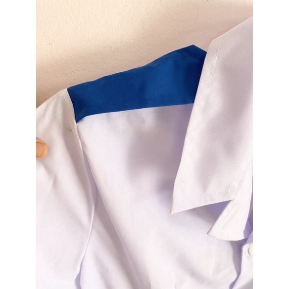 Cầu Vai Xanh gắn áo Blouse trắng cho Sinh viên Trường Y, Dược, Thực tập Sinh Bác sĩ, Điều Dưỡng, Y tá cao cấp