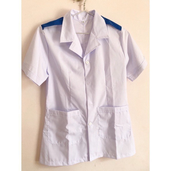 Cầu Vai Xanh gắn áo Blouse trắng cho Sinh viên Trường Y, Dược, Thực tập Sinh Bác sĩ, Điều Dưỡng, Y tá cao cấp