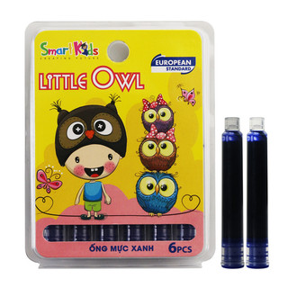 Ống mực smartkids mực xanh SK-FI2002BU (Vì 6 ống) Dành cho học sinh cấp 1. Mực chảy đều, thấm nhanh, không lem mực.