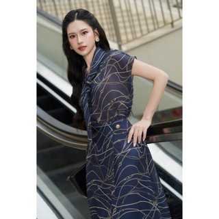 Áo Kiểu Nữ Dáng Suông Cổ Nơ Phối Chân Váy Dáng Xoè LAMER L61B25H025 L62L25H003