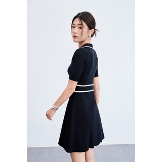 Đầm Len Dáng A Phối Tay Bồng Váy Len Nữ Cổ Bẻ VIEN TRAN V63R23T001