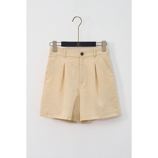Áo sơ mi nữ cổ đức, dáng rộng cổ phối màu phối Quần short túi chéo ly bung VIEN TRAN V64S24H007, V61H24Q026