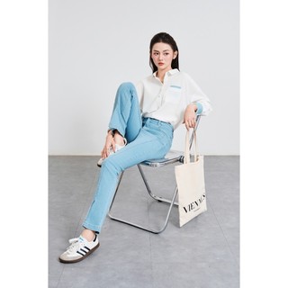 Quần Jean Ống Loe, Bổ Mảnh, Xẻ Trước VIEN TRAN V64J25Q001