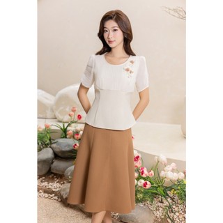 Chân Váy Xòe Bổ Mánh Chân Váy Dáng Dài Công Sở Thanh Lịch LAMER L62L25Q001