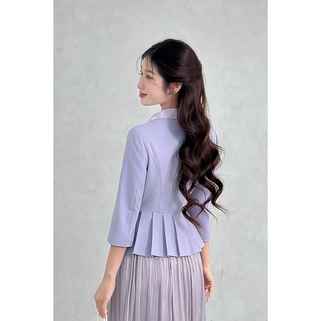 Ảnh Áo vest cổ sen phối, khuy trai LAMER O65B24Q008 1