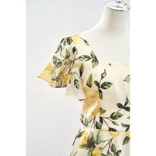 Đầm Maxi Roselle Cổ Vuông Tùng Xoè Xẻ Gối Đầm ĐI Biển Đi Tiệc SHE'S BACK S63L25H002