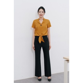 Quần Nữ Ống Loe Túi Chéo VIEN TRAN Quần Công Sở Nữ Thanh Lịch V64T24Q007