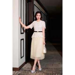 Đầm dạ hội ren phối lưới SHE'S BACK S63L23Q061