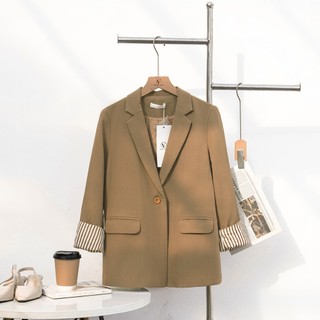 Áo Blazer Nữ Dáng Suông Dài Tay Áo Vest Nữ 2 Lớp Đứng Form VIEN TRAN O65B25T001