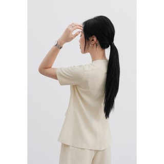 Áo Blazer Nữ Cổ V Tay Ngắn Phối Quần Short Cạp Liền Vải Dày Dặn VIEN TRAN V64S24H002,V65D24H017