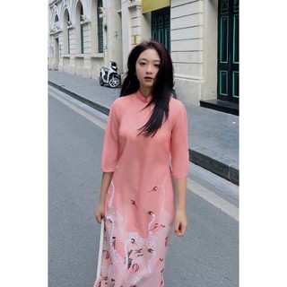 Áo dài cách tân hồng hạc SHE'S BACK S61A23Q005 (không kèm quần)