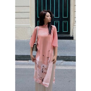 Áo dài cách tân hồng hạc SHE'S BACK S61A23Q005 (không kèm quần)