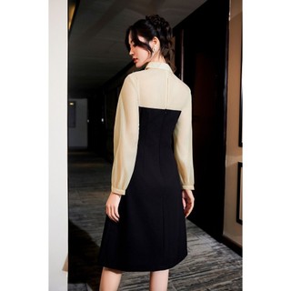 Đầm dáng A phối voan đai SHE'S BACK S63R23Q065
