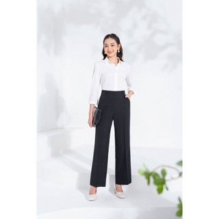 Quần Ống Đứng LAMER Cạp Liền Cúc Bọc Quần Ống Suông Công Sở Thanh Lịch Dễ Phối Đồ L64T22Q014