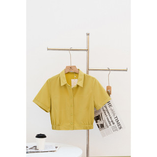 Áo Sơ Mi Croptop VIENNE TRAN Chun Gấu V61H23H006
