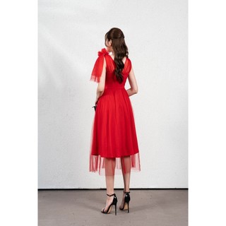 Đầm Dạ Hội SHE'S BACK Phủ Lưới Dáng Xòe S63L23Q004