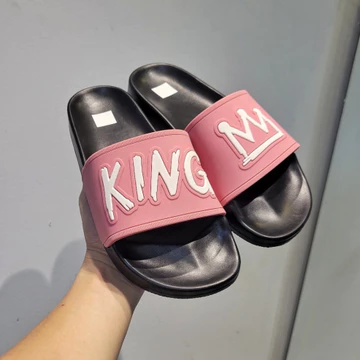 dép icon Dép quai ngang nam nữ độn đế thời trang bản quai CS King sắc nét chống nước nịnh chân - dép nam nữ boy phố thoả