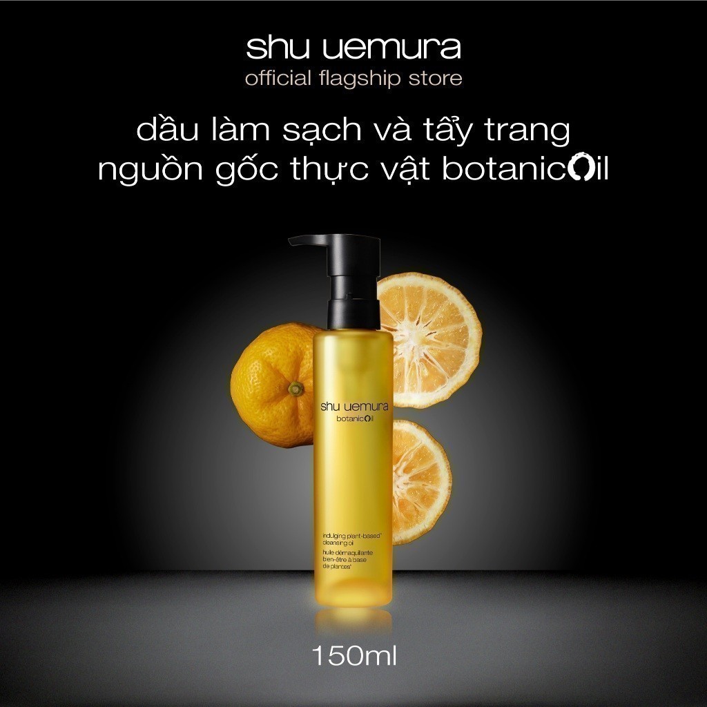 dầu làm sạch và tẩy trang cao cấp shu uemura botanicOil cleansing oil 150ml nguồn gốc thực vật hương thơm thư giãn