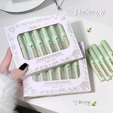 Bộ son môi Air Six Fresh Rabbit, son lì, son bóng, son nhung, son trắng, hộp quà tặng son môi cho sinh viên