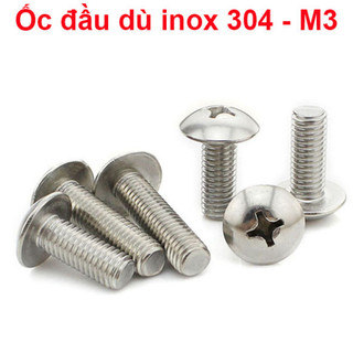 [Ưu đãi] (50 cái) Ốc vít pake đầu dù M3 inox 304 dài 6-15mm