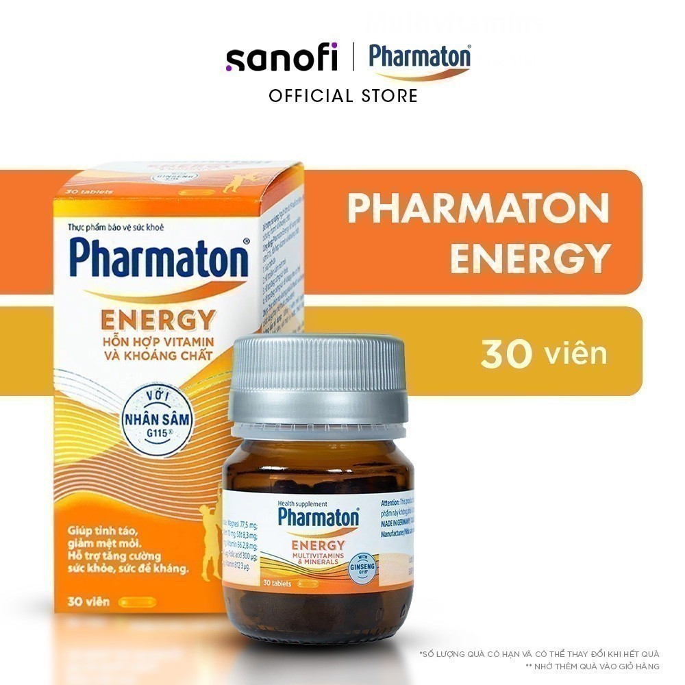 Ảnh Thực Phẩm Bảo Vệ Sức Khỏe Pharmaton Energy 30 Viên/Lọ 1