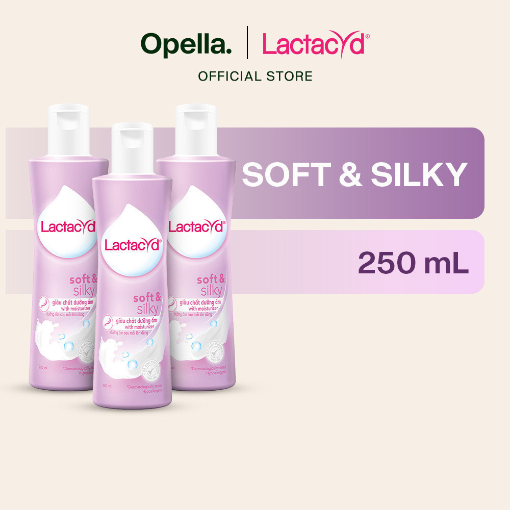 Ảnh Bộ 3 chai Dung Dịch Vệ Sinh Phụ Nữ Lactacyd Lactacyd Soft & Silky Dưỡng Ẩm 250ml/chai 2