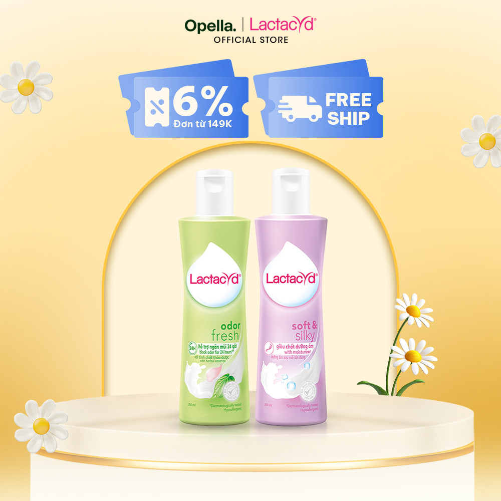 Ảnh Bộ Dung Dịch Vệ Sinh Phụ Nữ Lactacyd Soft & Silky Dưỡng Ẩm 250ml + Odor Fresh Ngăn Mùi 24H 250ml 1