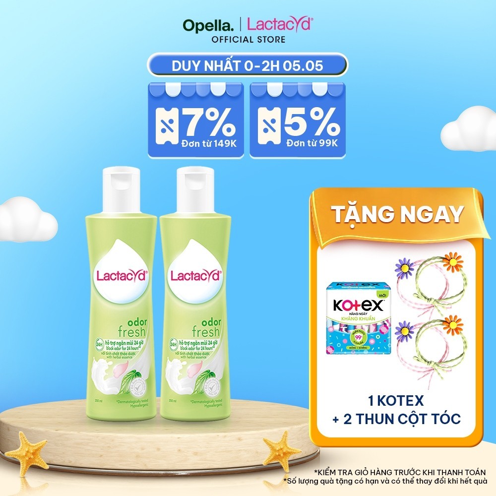 Ảnh Bộ 2 chai Dung Dịch Vệ Sinh Phụ nữ Lactacyd Odor Fresh Ngăn Mùi 24H 250ml/chai 1