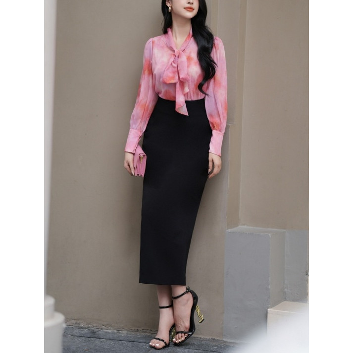 Áo sơ mi nữ ELLA DORA thiết kế nơ cổ dáng suông nhẹ hiện đại thanh lịch phong cách công sở [SM125]