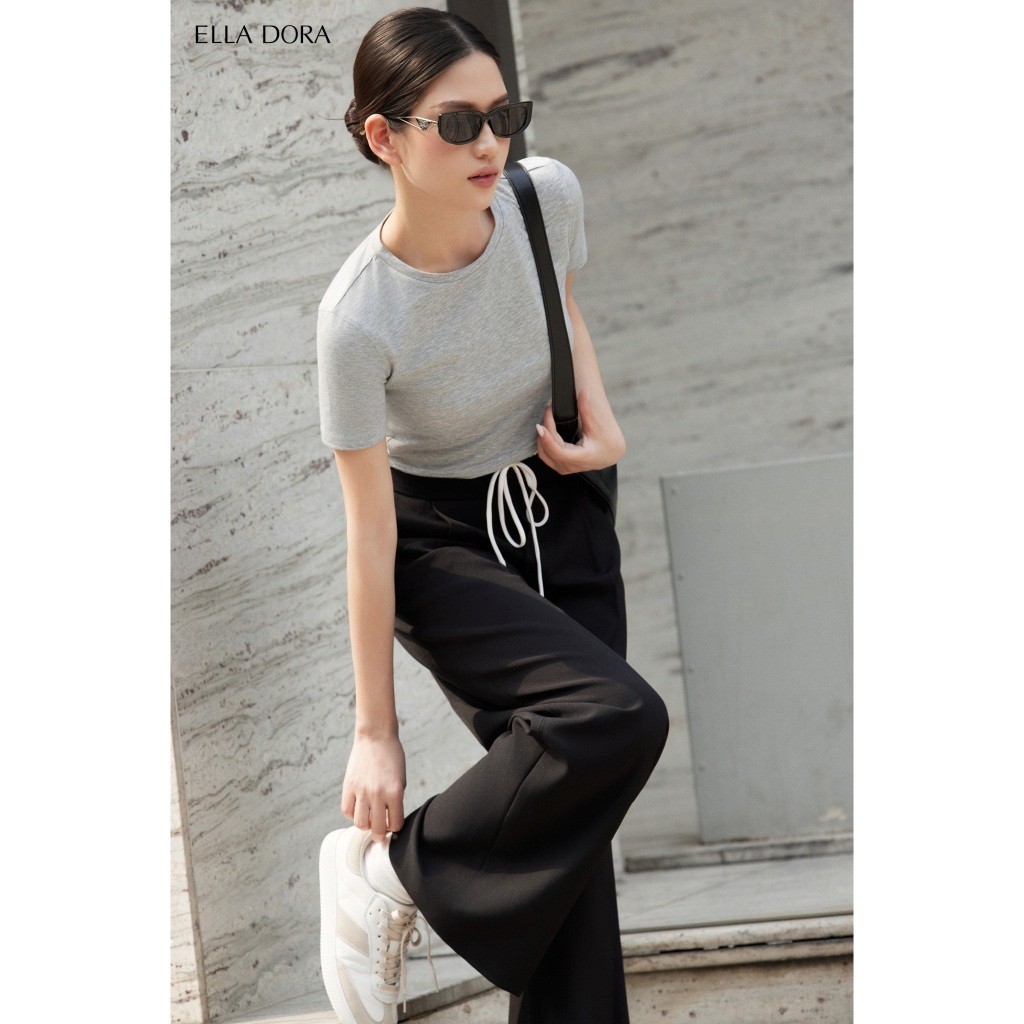 Áo thun nữ ELLA DORA  thiết kế dáng croptop ôm nhẹ phong cách trẻ trung thanh lịch  [AT21]