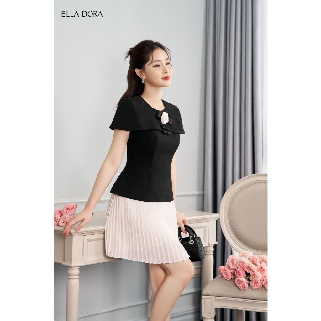 Chân váy ELLA DORA thiết kế xếp ly ngắn dáng gọn thanh lịch phong cách công sở [CLT03]