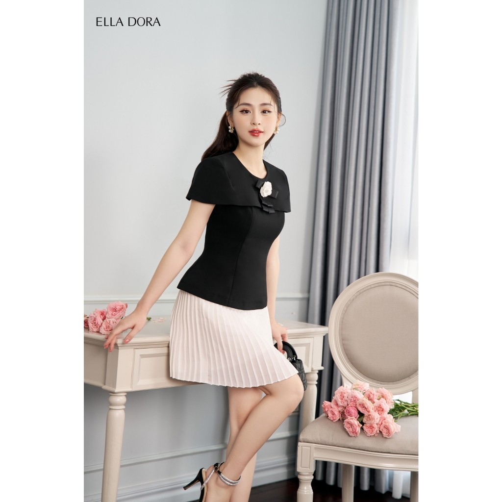 Chân váy ELLA DORA thiết kế xếp ly ngắn dáng gọn thanh lịch phong cách công sở [CLT03]