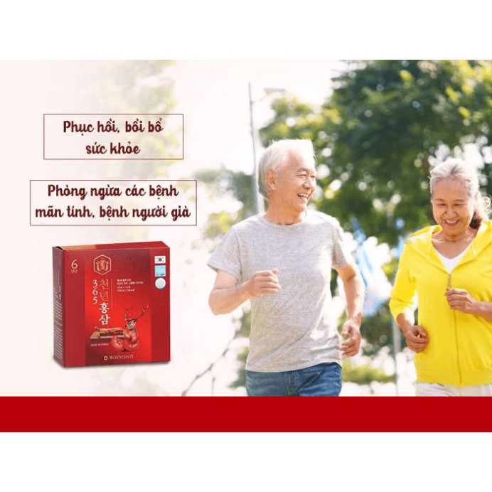 Hộp 10 Gói Nước Hồng Sâm Kết Hợp Nhung Hươu và Linh Chi 365 Giúp Bổ Sung Dinh Dưỡng Tối Ưu ( hàng mới về )