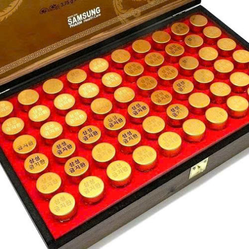An Cung Ngưu Hoàng Hoàn 60 Viên trong Hộp Gỗ Giúp Bổ Não và Điều Hòa Huyết Áp
