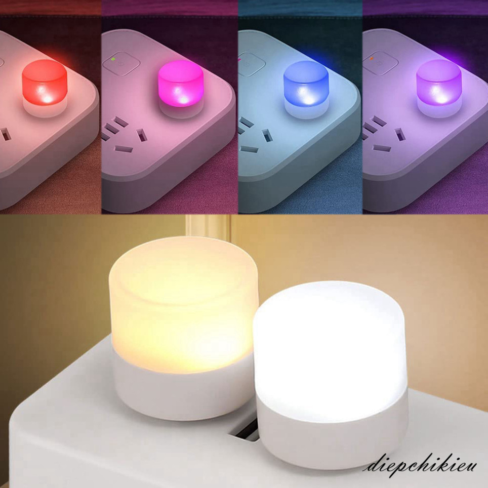 Đèn Led Mini Siêu Sáng, Đèn Led Nhỏ Đọc Sách Bóng Hình Tròn Cắm USB ...