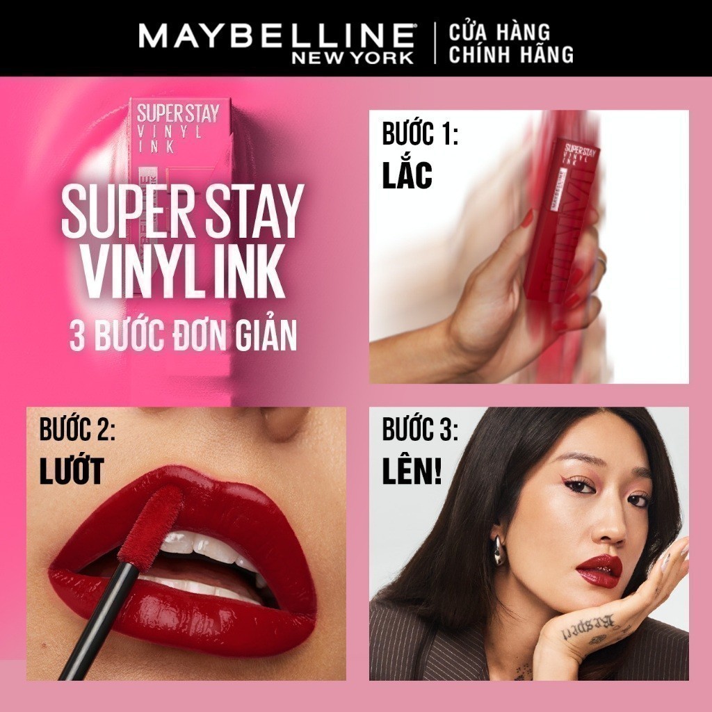 Ảnh Son Bóng Bền Màu Nhẹ Môi Superstay Vinyl Ink Maybelline New York 4.2ml 4