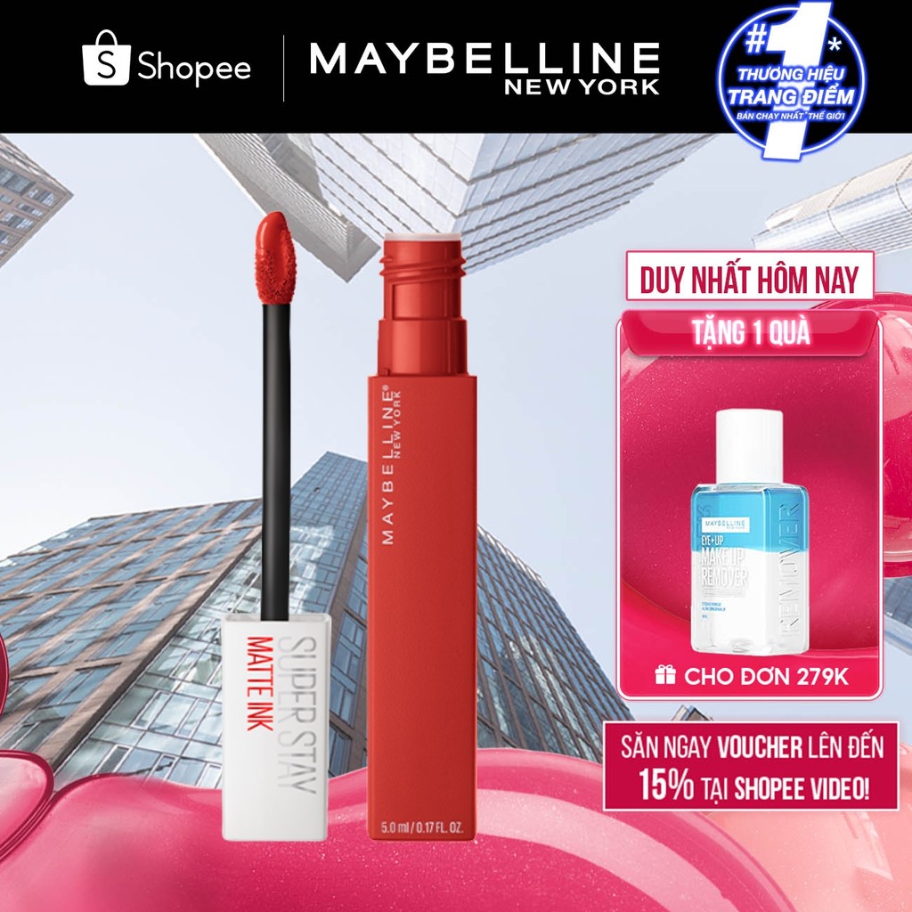 Ảnh Son Kem Lì 16h Lâu Trôi Maybelline New York Super Stay Matte Ink City Edition Lipstick 5ml 1