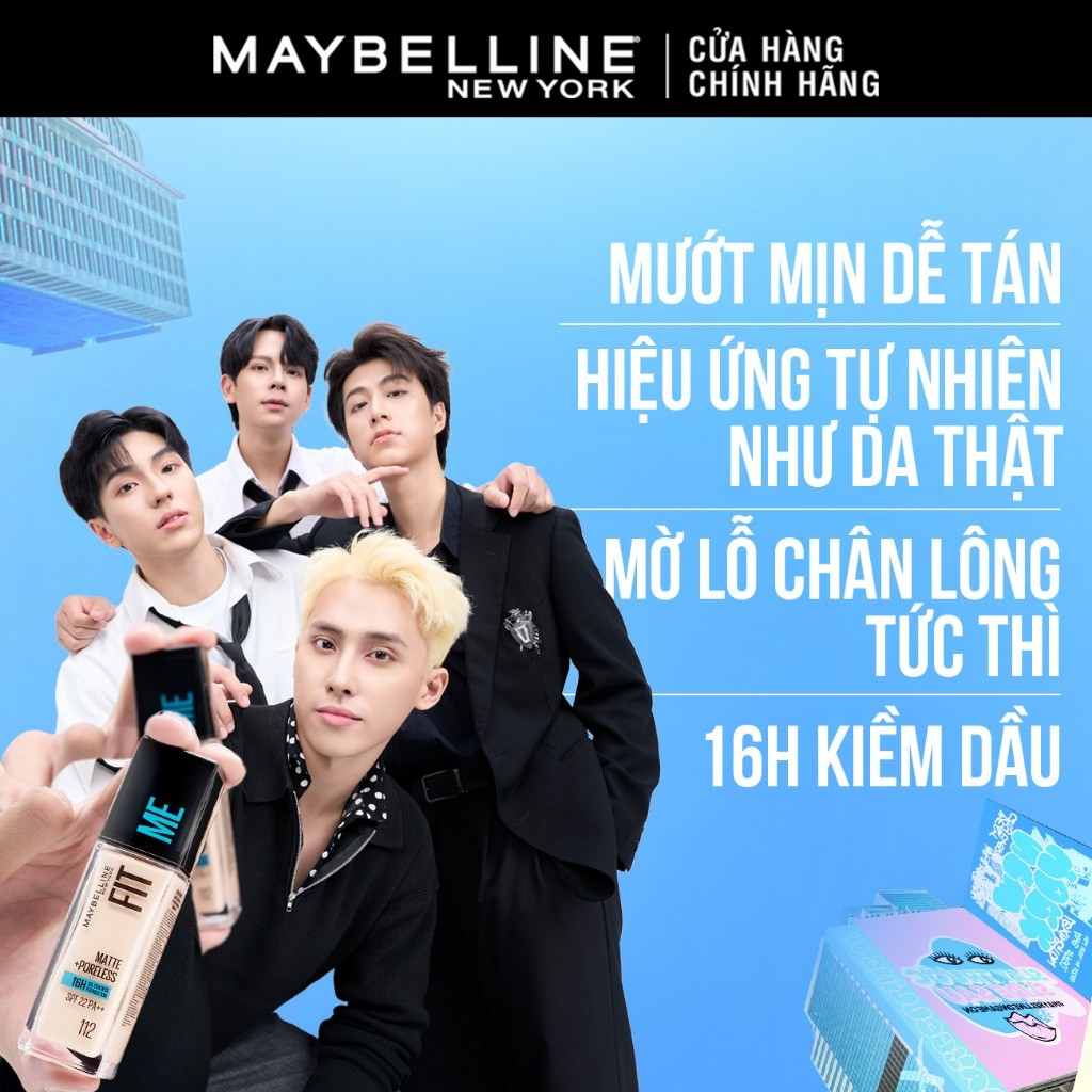 Ảnh Kem Nền Mịn Nhẹ Kiềm Dầu Fit Me Maybelline Matte Poreless Foundation 30ml 4